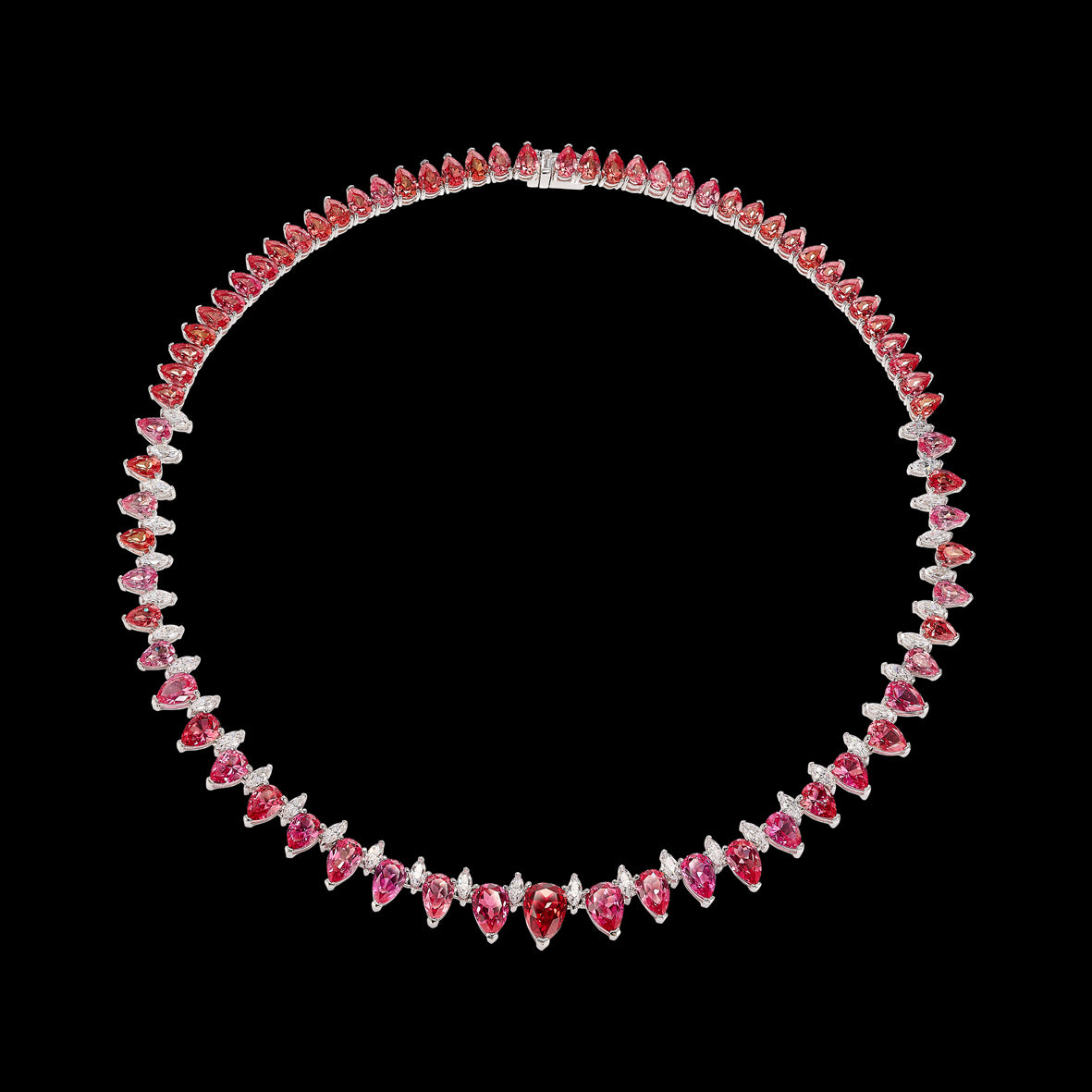 Padparadscha Infinity Necklace